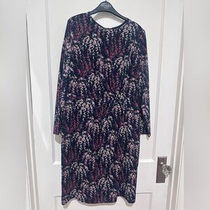 Hobbs Trina Stretch Silk Dress NWT